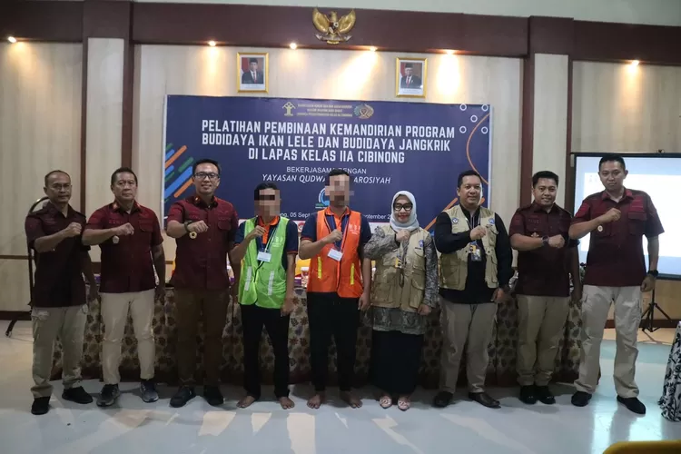 Lapas Cibinong mengadakan pembukaan pelatihan pembinaan kemandirian budidaya ikan lele dan jangkrik bagi 40 warga binaan, Kamis (5/9).