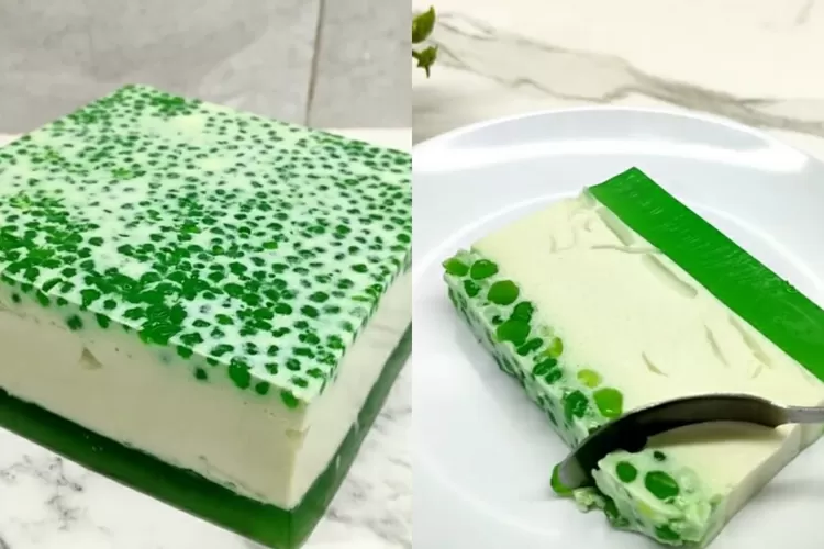 Resep puding buko pandan yang bisa jadi ide jualan (Screenshot Youtube CR COOK)