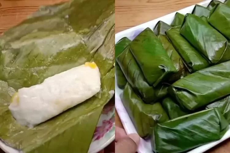 Nagasari nangka yang dari olahan tepung beras dan santan yang lembut (Screenshot Youtube Kina NRL )