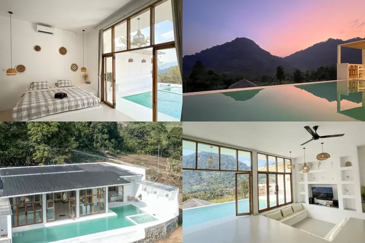 Mountainside Cabin dengan panorama Gunung Pancar yang mempesona (Instagram/@vicrmd)