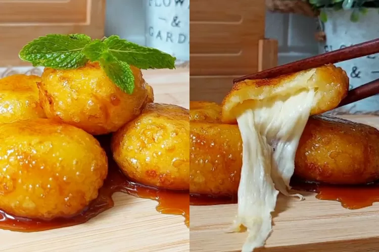 Tampilan bola bola kentang keju saus gula merah (Tangkapan layar Youtube Annisaa Hawarizmi)