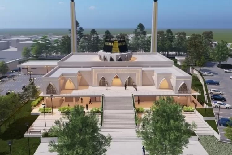 Gambaran Masjid Raya Kota Depok, yang terletak di di Jalan Raya Bogor, Kelurahan Jatijajar, Kecamatan Tapos Kota Depok. (DOKUMEN DISRUMKIM DEPOK)