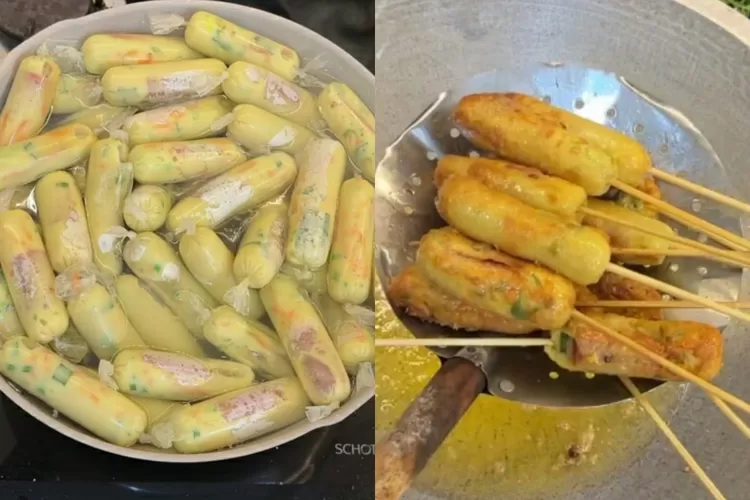 Resep sederhana sosis telur ekonomis untuk ide jualan (Tangkapan layar Youtube mama naurah)