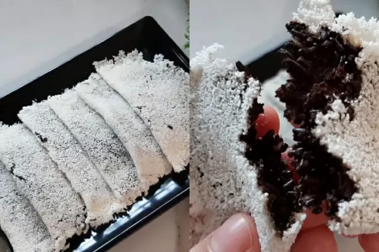 Resep kue carang gendis yang mudah dari olahan tepung ketan (Tangkapan layar Youtube atha naufal)