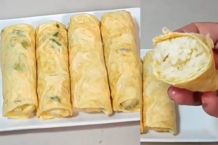 Nasi goreng telur gulung untuk ide bekal anak sekolah praktis (Tangkapan layar Youtube MAMA INA)