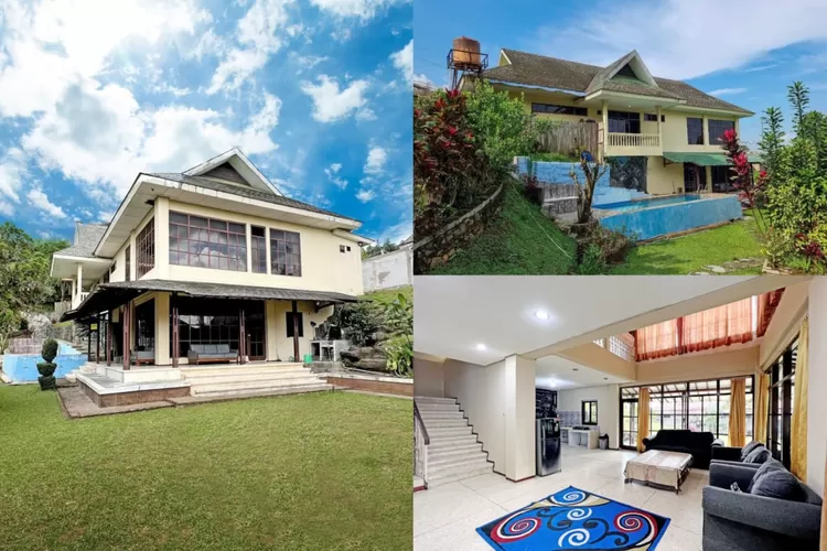 Pesona keindahan dan halaman di Villa Bonita by The Rain Villa Puncak (therainvillas.com)