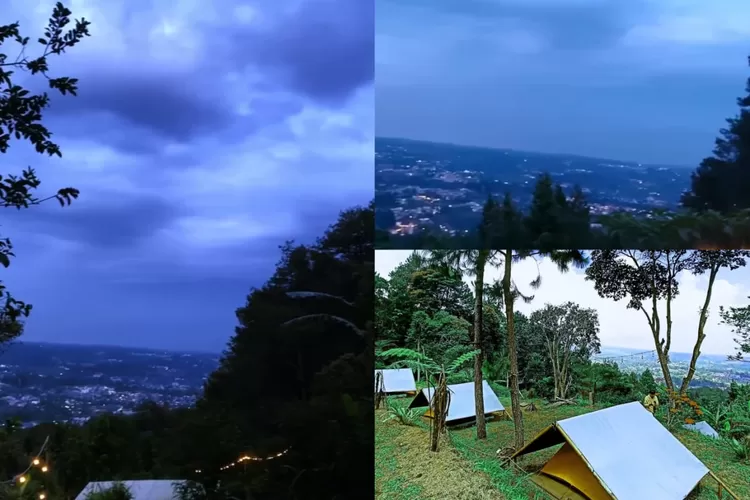 Pemandangan alam dan city light di Djiwaloe Camp (Instagram/@djiwaloecamp )