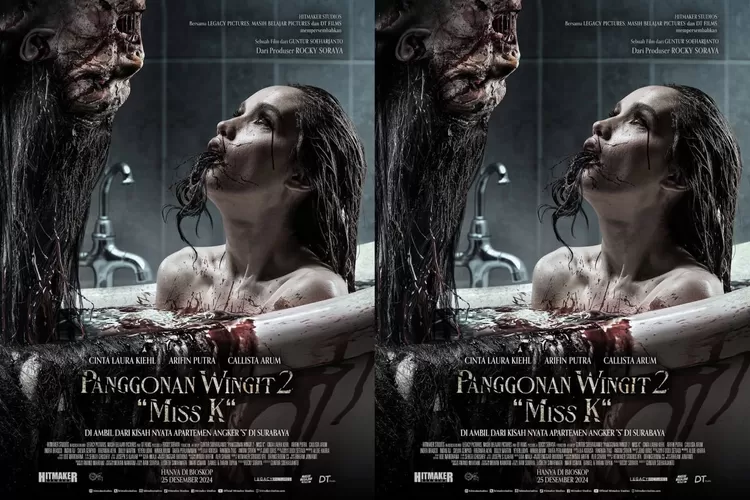 Cinta Laura Kiehl dalam Folm Panggonan Wingit 2 Miss K (Instagram/@hitmakestudios)