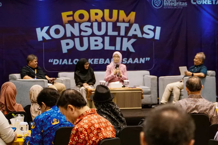 Kanwil DJP Jawa Barat III saat menggelar Forum Konsultasi Publik dengan tema Dialog Kebangsaan di di Aula Kujang Cakrabuana Lantai 6 Kanwil DJP Jawa Barat III. (DOKUMEN KANWIL DJP JAWA BARAT III)