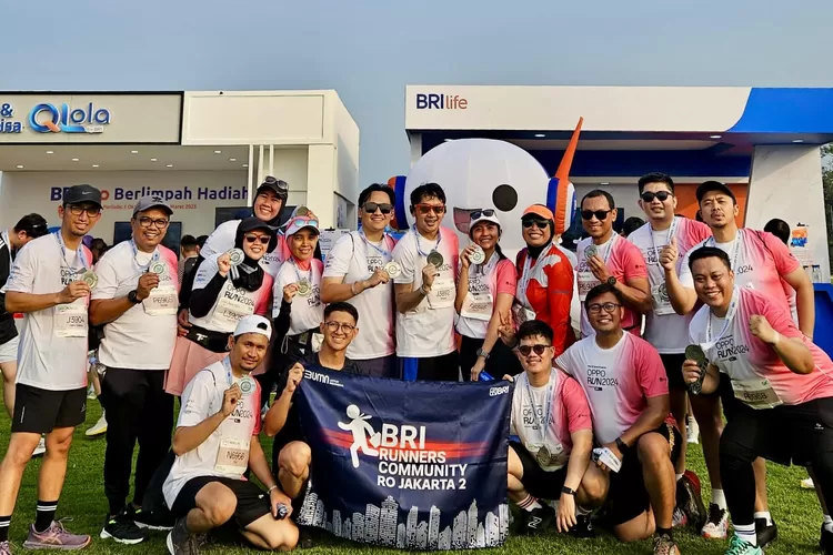 BRI Regional Office Jakarta 2 bekerja sama dengan OPPO Run dalam upaya memBRIMOkan Indonesia dengan mengadakan event Marathon 2024 (DOKUMEN BRI)