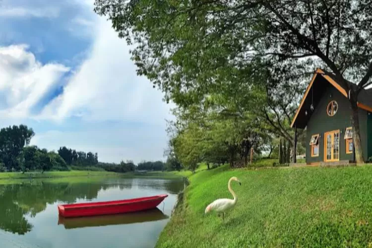 Syahdunya pemandangan dari tempat nongki pinggir danau Depok, Vilo Lakeside Cimanggis