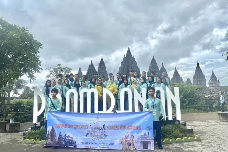 Foto perjalanan SMP Negeri 29 Depok dalam kegiatan eduwisata ke wilayah Yogyakarta beberapa waktu lalu (DOKUMEN SMPN 29 Depok)