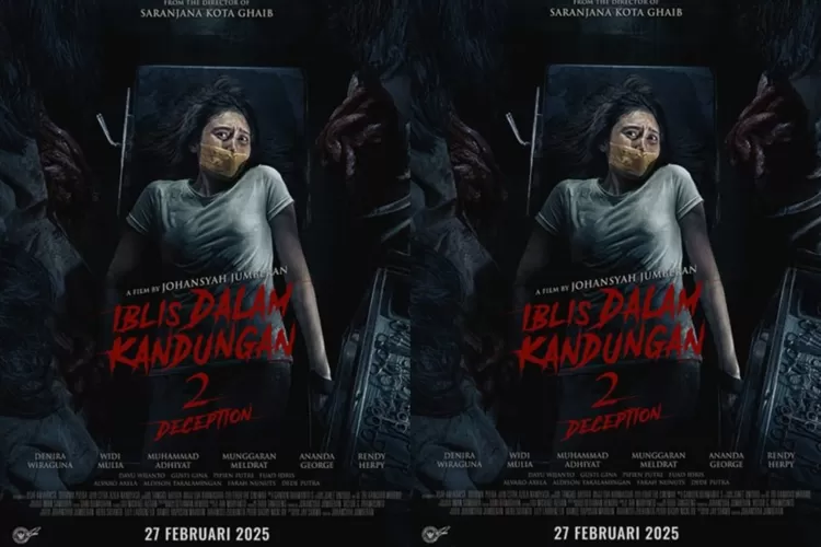 Poster film horor Iblis dalam Kandungan 2: Deception tayang di bioskop 27 Februari 2025