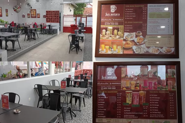 Suasana dan daftar menu di Jus Antara Sawangan, Depok (Gmaps rating/Vai HAS)