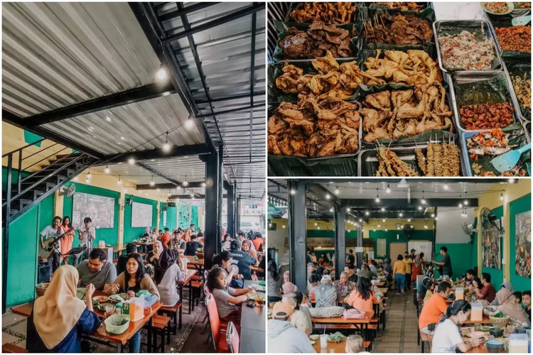 Suasana makan di Warung Sunda Bumi Sadayana Sawangan Depok
