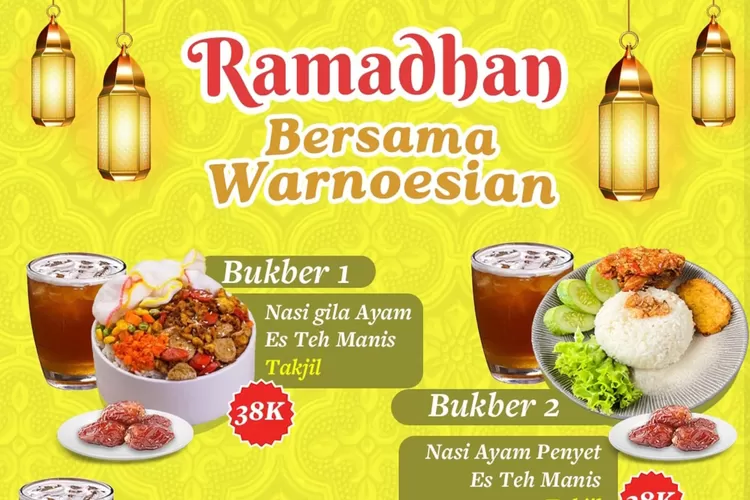 Warung Noesantara Depok atau Warnoes45 hadir dengan menu spesial Ramadhan (Instagram/@warnoes45)