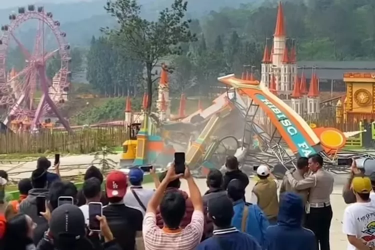 Pembongkaran wahana wisata milik PT Jaswita.