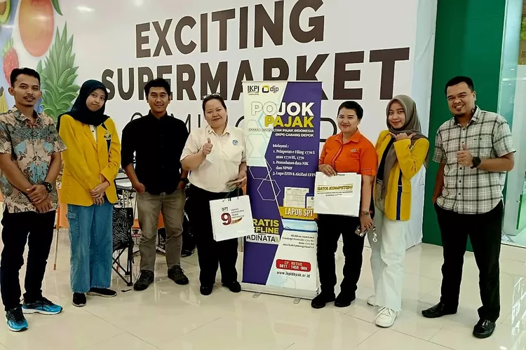 Sekolah Tinggi Ilmu Ekonomi MBI (STIE MBI) mendukung penuh Ikatan Konsultan Pajak Indonesia (IKPI) Kota Depok, saat event Pojok Pajak di Depok. (RISKY DWI LESTARI/RADAR DEPOK)