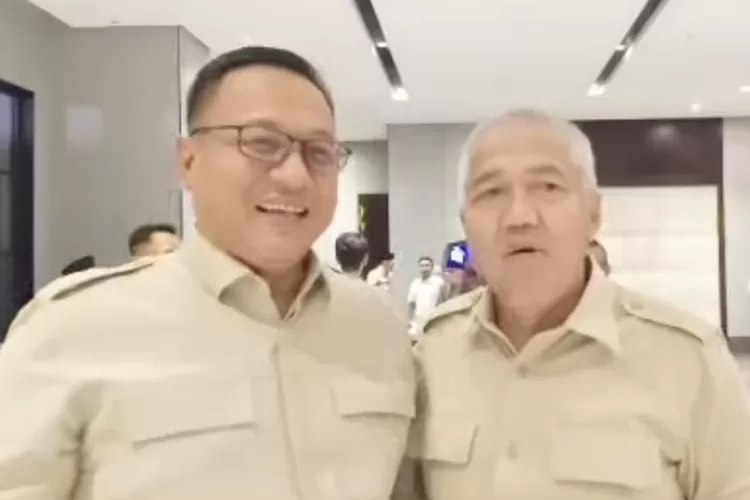 TANGKAPAN LAYAR : Ketua DPC Partai Gerindra Kota Depok, Pradi Supriatna (Kiri) bersama Ketua DPD Partai Gerindra Jawa Barat, Amir Mahpud (kanan), usai melaksanakan rapat DPD Partai Gerindra Jawa Barat dan jajaran serta seluruh fraksi, pada Rabu (19/3). 