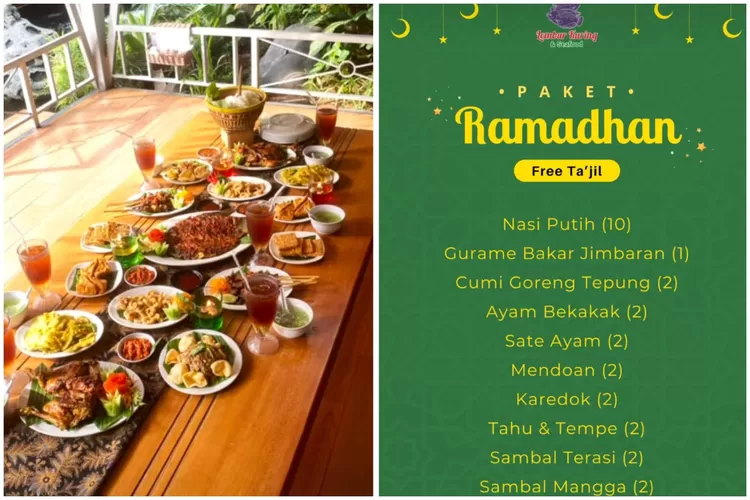 Paket bukber di Lembur Kuring Cimanggis Depok (Instagram/@lemburkuringcimanggis)