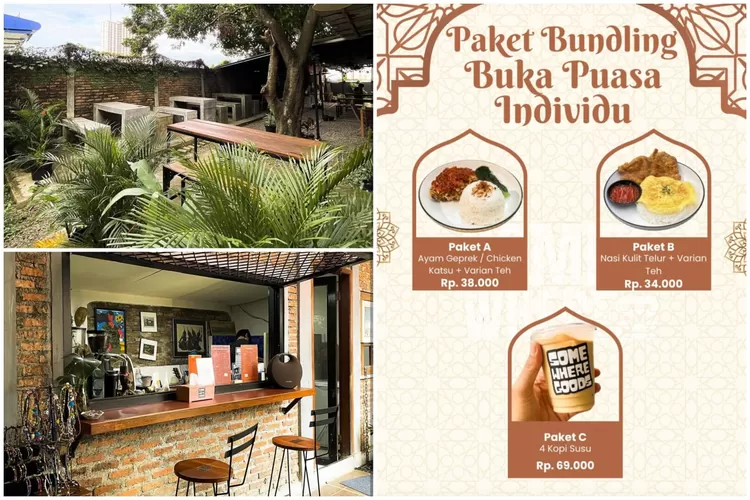 Tempat bukber syahdu di Somewhere Goods Coffee Depok (Instagram/@somewheregoodscoffee)