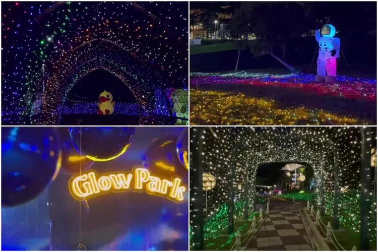 Pesona lampu-lampu warna warni di Glow Park Aeon Mall Jakarta Garden City (Instagram/@aeonmall_jakartagardencity)