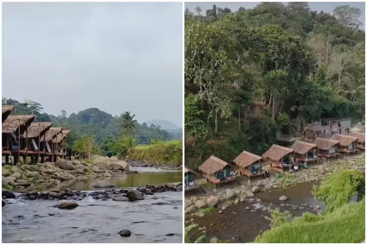 Suasana camping di pinggir sungai saat di Granada Riverside Resort Anyer (Instagram/@wisata.grandariverside)