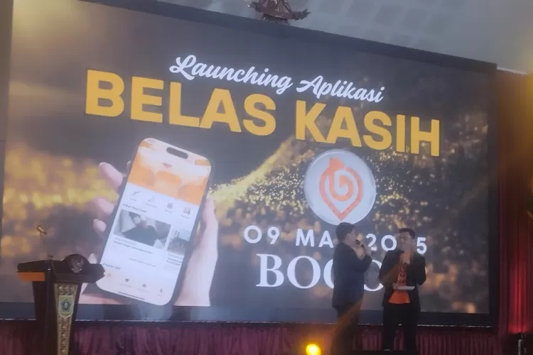 Peluncuran Aplikasi Belas Kasih di Auditorium Setda Kabupaten Bogor pada Jumat, 9 Mei 2025.
