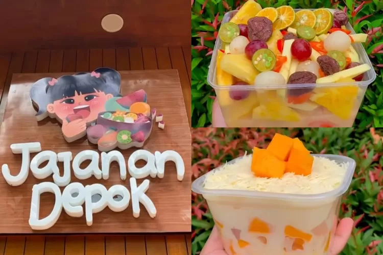 Salad buah dan asinan kiamboy di Jajanan Depok (Instagram/@jajanandepok)