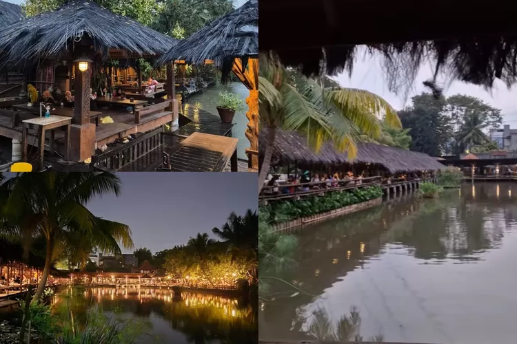 Suasana pinggir danau di Rumah Makan Saung Talaga Depok yang cocok untuk kumpul keluarga (Instagram/@saungtalagadepok)