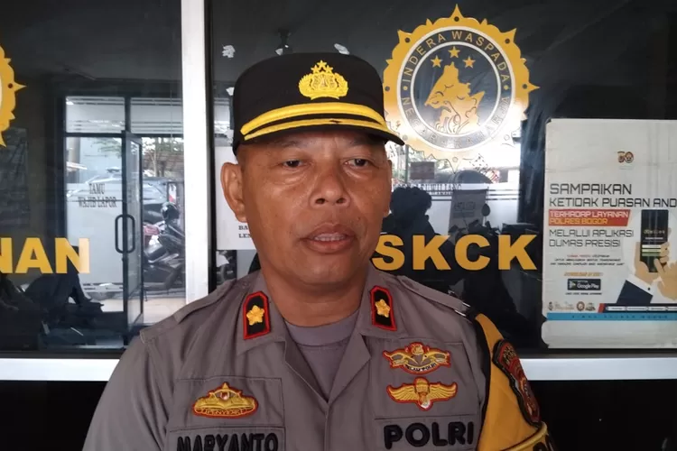 Kapolsek Leuwiliang, Kompol Waluyo.  (KABAR BOGOR)