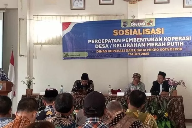 Sosialisasi percepatan pembentukan koperasi merah putih di Kecamatan Tapos, Kota Depok. (DOKUMEN KECAMATAN TAPOS)