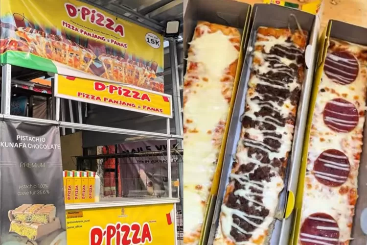 Pizza panjang satu-satunya di Depok, D'Pizza Kalimulya (Instagram/@viaacipi_)