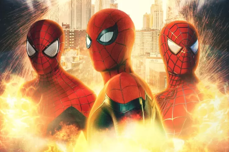 Aksi 3 Spider Man Tom Holland, Andrew Garfield dan Tobey Maguire dalam film Spider-Man: No Way Home  (imdb.com)