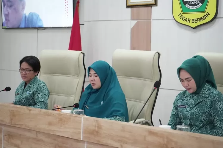 TP PKK Kabupaten Bogor mengikuti webinar deteksi dini dan pencegahan HIV.  (ISTIMEWA)