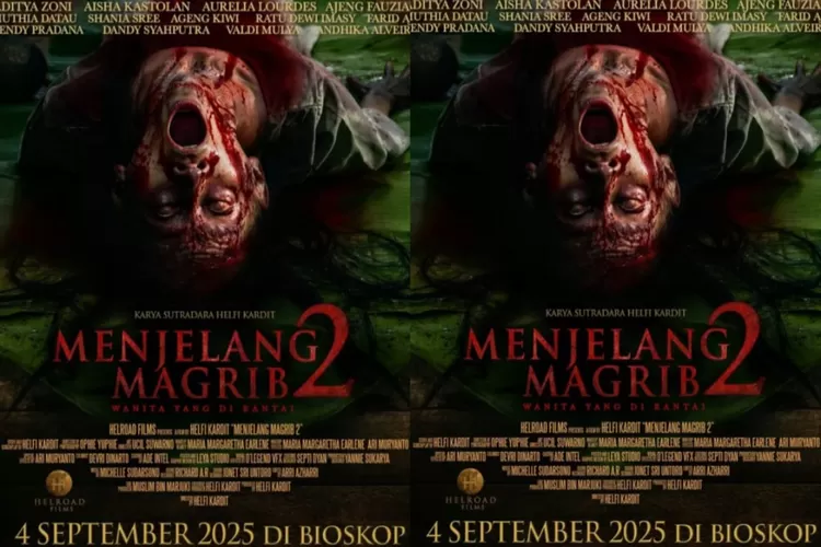 Poster film horor Menjelang Magrib 2: Wanita yang di Rantai akan tayang September 2025 (Instagram/@menjelangmagrib2)