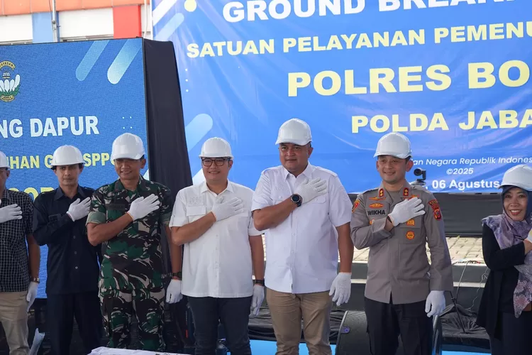 Groundbreaking pembangunan SPPG di Desa Cijayanti.  (KABAR BOGOR)