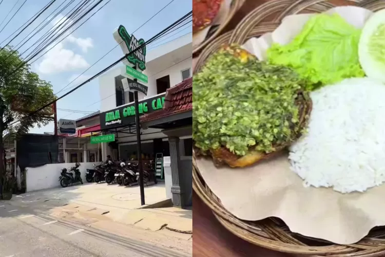 Tempat makan baru Ayam Goreng Cabe Ijo Mas Hendy di Beji, Depok (Instagram/@balqisptrrrr)