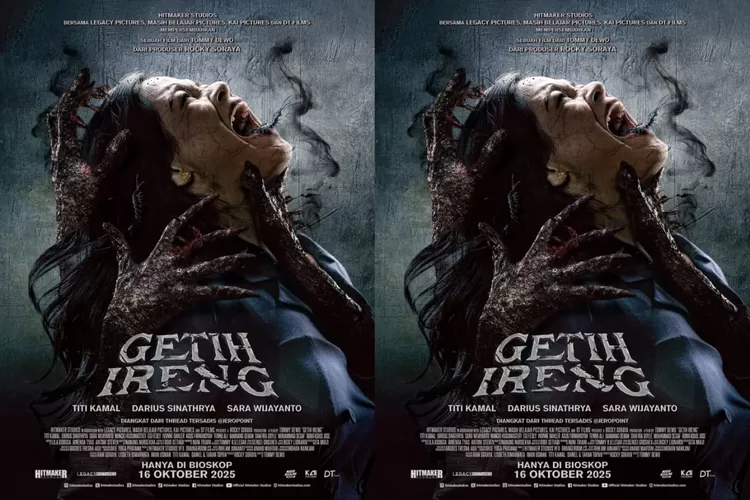 Official poster film horor Getih Ireng yang tayang pada 16 Oktober 2025 (Instagram/@hitmakestidios)