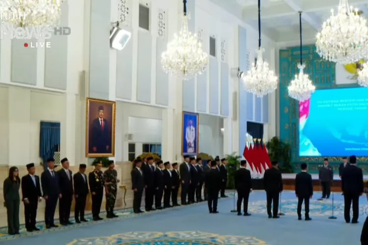 Pelantikan Kementerian Baru oleh Presiden Prabowo Subianto di Istana Kepresidenan