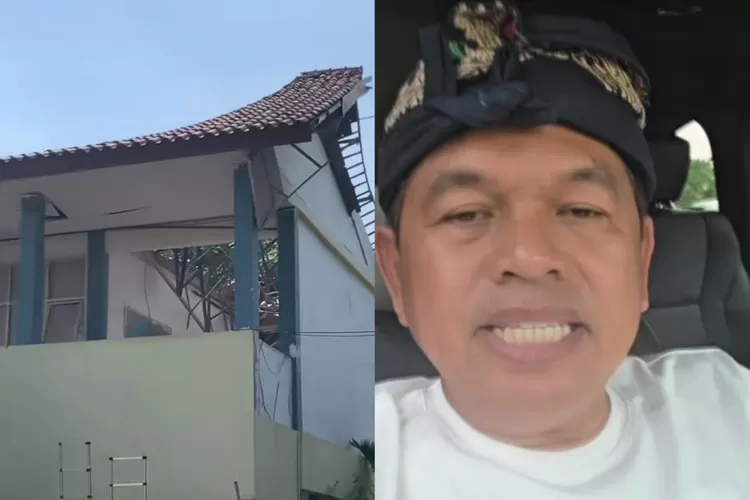 Respon Gubernur Jawa Barat, Dedi Mulyadi terhadap atap SMK Negeri 1 Cileungsi Bogor yang rubuh (Instagram/@dedimulyadi71)