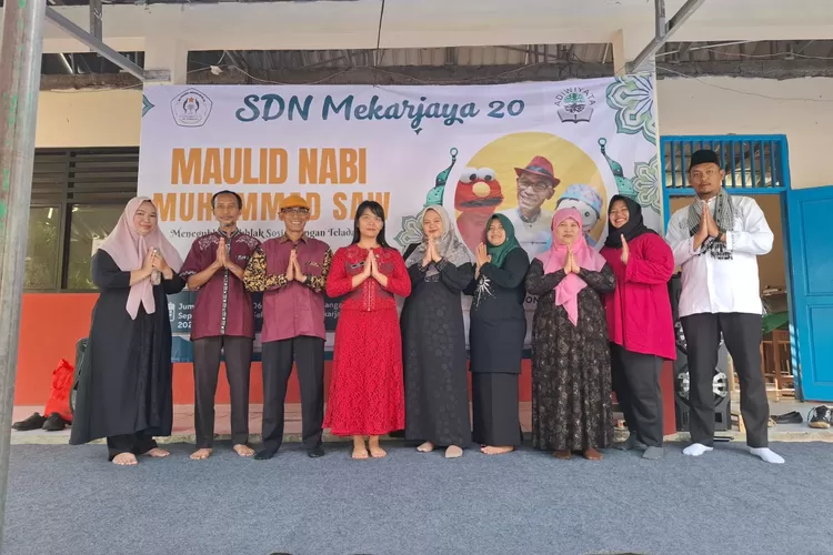 Pelaksanaan Peringatan Maulid Nabi Muhammad SAW 1447 Hijriah di SDN Mekarjaya 20. (ANDIKA EKA/RADAR DEPOK)
