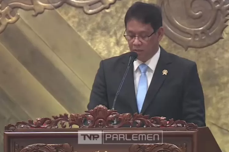 Menteri Keuangan RI Purbaya Yudhi Sadewa dalam Rapat Paripurna DPR RI kelima (Tangkapan layar Youtube DPR RI)