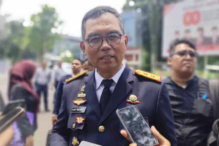 Sekda Kabupaten Bogor, Ajat Rochmat Jatnika saat diwawancara pada pelaksanaan Harhubnas 2025 Kabupaten Bogor (DOKUMEN KABAR BOGOR)