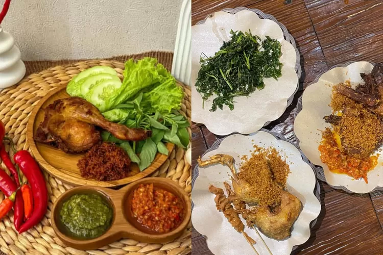 Menu di Pecel Ayam Onokabeh dengan jukut goreng yang bikin nagih di Margonda, Depok (Instagram/@pecelayam.onokabeh)