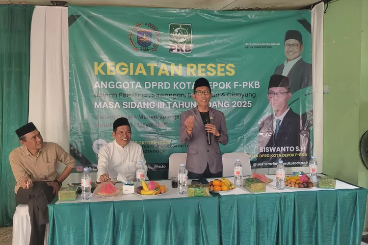Anggota DPRD Kota Depok Fraksi PKB, Siswanto saat menggelar Reses di Kelurahan Pasir Putih, Kecamatan Sawangan. Wilayah tersebut menjadi markas PKB yang banyak menghasilkan wakil rakyat dari PKB.  (DOKUMEN PKB DEPOK)