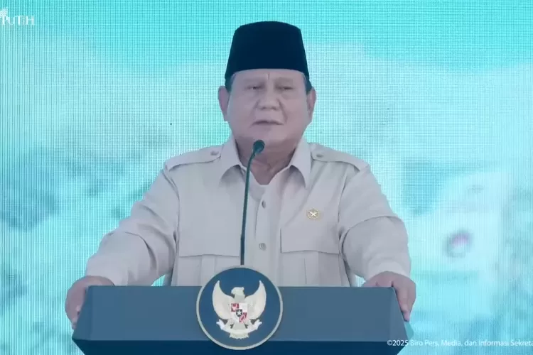 Presiden, Prabowo Subianto dalam acara pemusnahan barang bukti narkoba sebanyak 214,84 ton pada Rabu, 29 Oktober 2025 (Tangkapan layar Youtube Sekretariat Presiden)