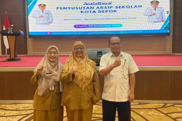 Pelaksaan Sosialisasi Penyusutan Arsip Sekolah, di Aula Lantai 10 Gedung Dibaleka II, Senin (3/11). (DOKUMEN DISDIK)