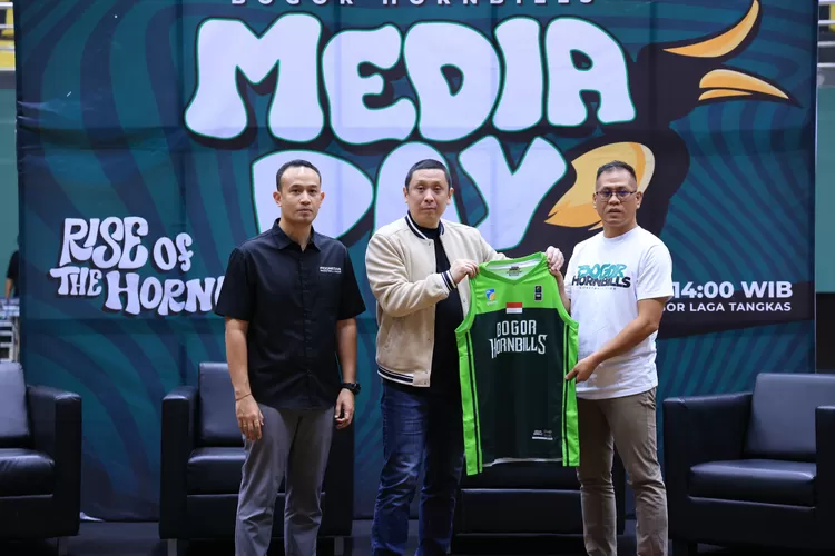 Bogor Hornbills diperkenalkan di GOR Laga Tangkas, Cibinong, Kabupaten Bogor.  (DOKUMEN KABAR BOGOR)