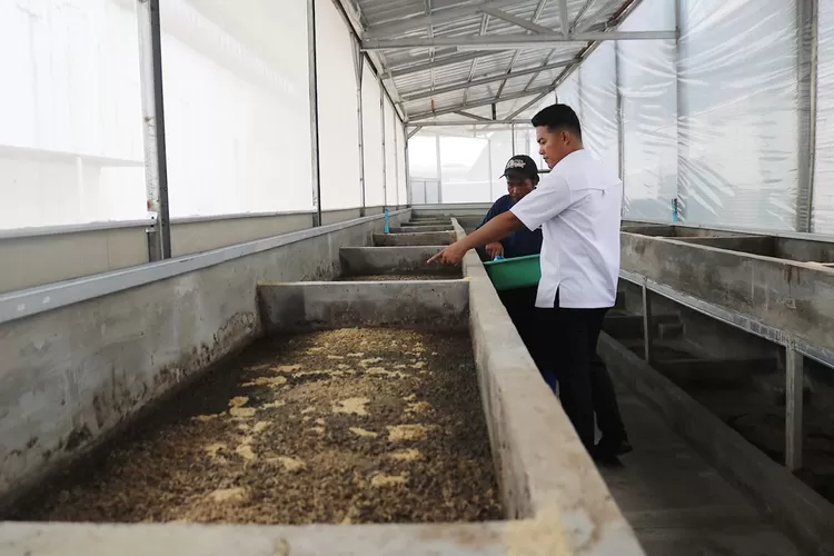 Lapas Cibinong meluncurkan program pengelolaan sampah organik, melalui budidaya maggot yang dilaksanakan di Kebun Inovasi Lapas Cibinong. (Lapas Cibinong)